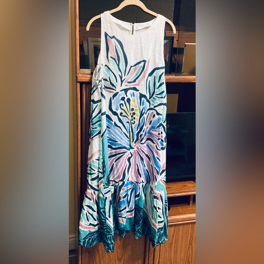 120% Lino Sleeveless linen dress…bought in St. Martin